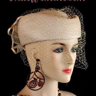 Mother Of The Bride Champagne Beige Pillbox Hat For Weddings Formals Church